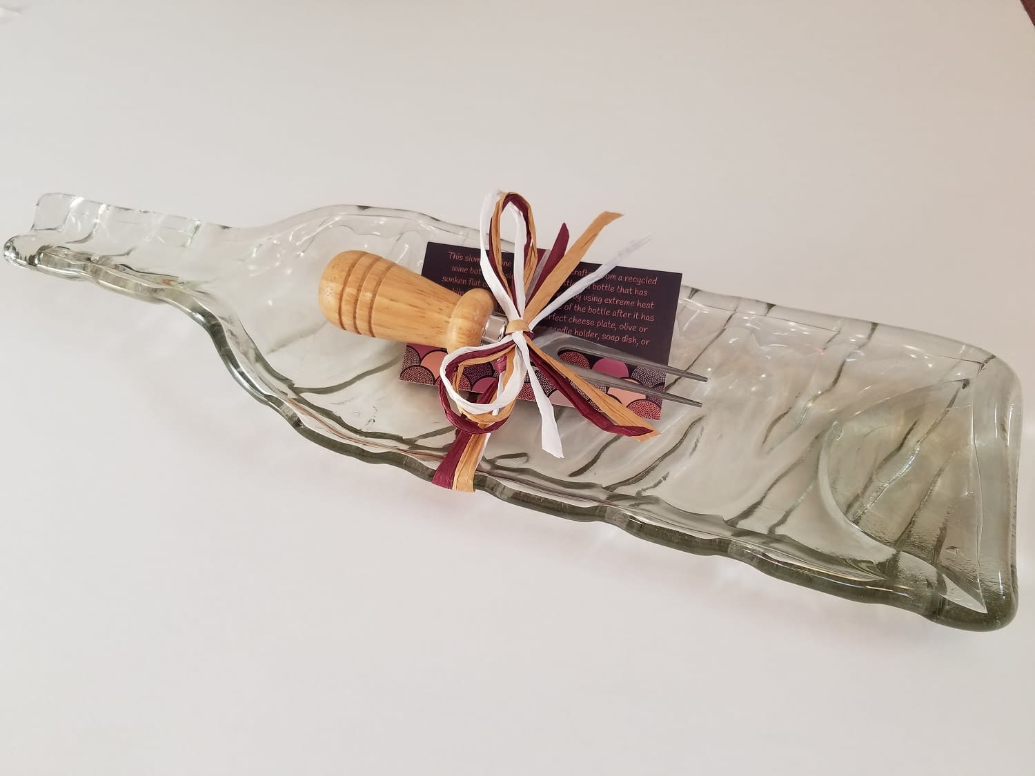 Melted Flattened Wine Bottles For Sale 25 The Krafty Caterer