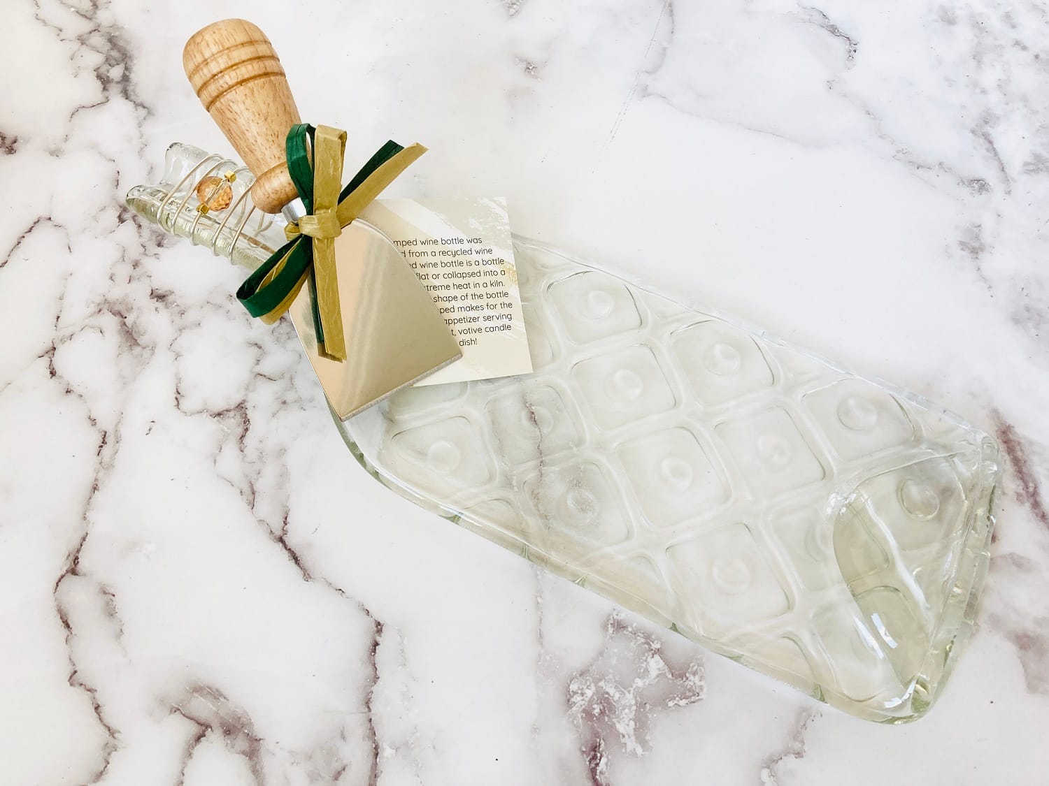 Melted Flattened Wine Bottles For Sale Pricing varies from 28 to 32