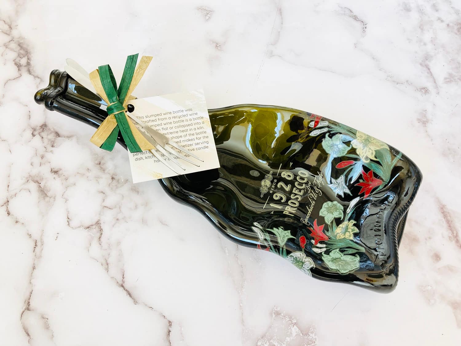 Melted Flattened Wine Bottles For Sale Pricing varies from 28 to 32